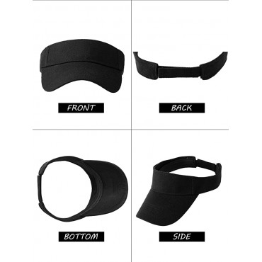 10 Pieces Sports Sun Visor Hats Adjustable Visor Cap Athletic Visor Hat for Men Women - BJLCL284Z