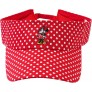 Concept One Disney's Minnie Mouse Polka Dot Women's Adjustable Sun Visor Red One Size - B2HIB4X5J