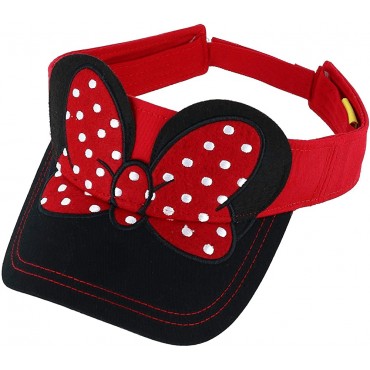 Disney Jerry Leigh Women's Minnie Mouse Visor with 3D Ears and Bow - B6ZGPRC86