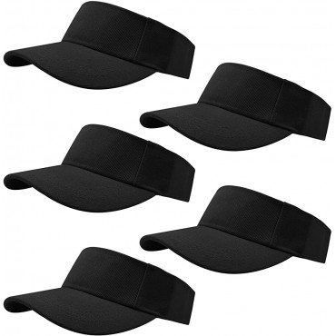 Rbenxia 5 Pieces of Adjustable Sport Visors Sun Visor Hats Cap Visors for Women and Men - BNBCI9ZSE