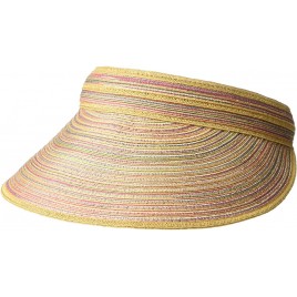 San Diego Hat Company Women's Mixed Braid Brim Visor with Velcro Sun Hats for Women - BJCTND5OO