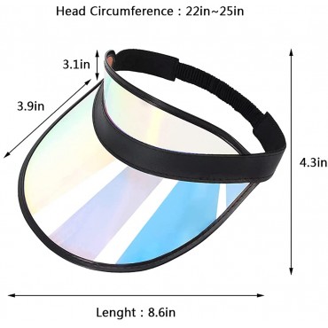 Surkat Plastics Multicolored Sun Visors UV Protection Hat Cap Headwear for Golf Tennis Cycle - BDT655P18