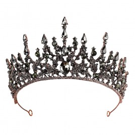 DOYOU Crowns for Women Black Gothic Crowns for Girls Vintage Baroque Queen Tiara for Wedding Pageant Prom Headpieces - BCGADDIFP