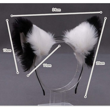 Faylay Cosplay Girl Plush Furry Cat Ears Headwear Accessory for Cam Girl Party - B6RC3KFN6