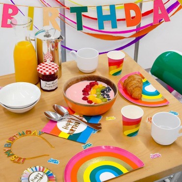Talking Tables RAIN Rainbow 'It's My Birthday' Alloy Headband One Multicolor - B31IXSQZO