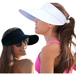 2PCS Wide Brim Sun Visor Hat Women Large UV Protective Golf Beach Cap Korea Design - BS7SFWWR8