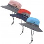3 Pieces Women's Outdoor Ponytail Safari Sun Hat Foldable Mesh Wide Brim Beach Fishing Hat - BNKCCXQ5K