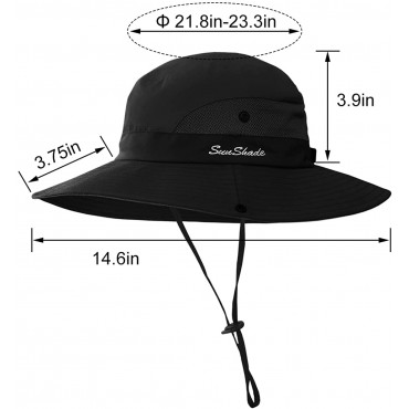 3 Pieces Womens Ponytail Wide Brim Sun Hat Packable UV Protection Beach Cap for Fishing & Hiking - BZJTVL6TR