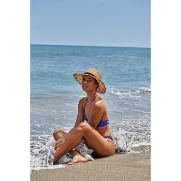 Hurley Women's Straw Hat Santa Rosa Lightweight Wide Brim Panama Straw Sun Hat - BJ0LGXMKE