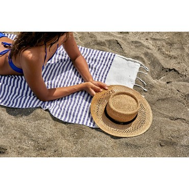 Hurley Women's Straw Hat Santa Rosa Lightweight Wide Brim Panama Straw Sun Hat - BJ0LGXMKE