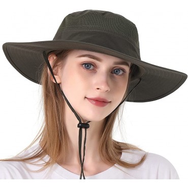 Jane Shine Outdoor Sun Hat Bucket Hats for Women Sun Protection Mesh Cap Quick-Dry UPF 50+ - BFMWE6CPR