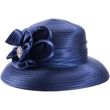 Lawliet Women Satin Ribbon Dress Church Couture Bridal Kentucky Derby Hat A585 - BM88LWOPY
