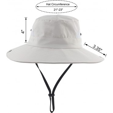 Mukeyo Womens Summer Sun Hat Wide Brim Outdoor UV Protection Hat Foldable Ponytail Bucket Cap for Beach Fishing Hiking - BTW638XE6