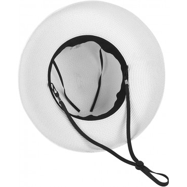 Muryobao Womens Sun Straw Hat Summer UV Protection Travel Foldable Brim Bucket Hat Vintage Cloche Beach Fishing Cap - B98YRAUUY