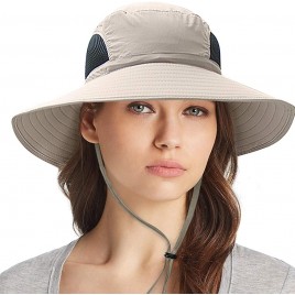 Ordenado Waterproof Sun Hat Outdoor UV Protection Bucket Mesh Boonie Hat Adjustable Fishing Cap - B1D7GMLCK