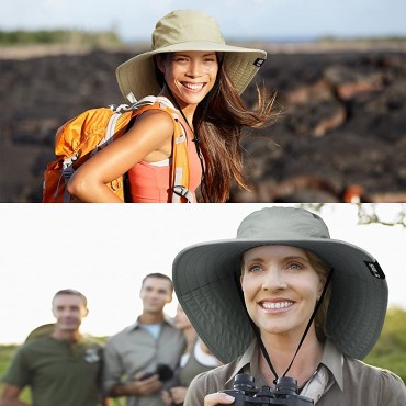 Solaris Wide Brim Sun Hat UPF 50+ Sun Protection Outdoor Hiking Gardening Hat for Women and Men - BG7GZK4O3