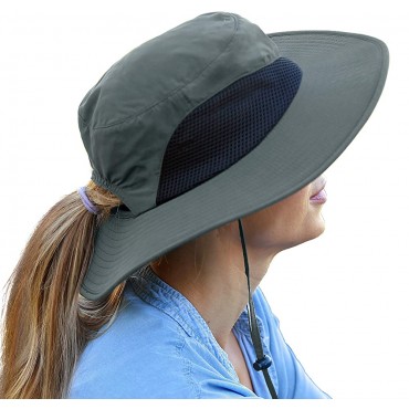 Solaris Wide Brim Sun Hat UPF 50+ Sun Protection Outdoor Hiking Gardening Hat for Women and Men - BMNFX55VV