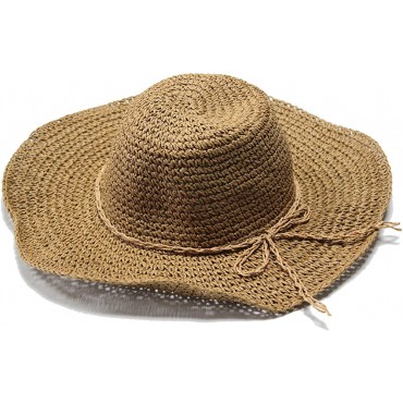 Womens Fashion Summer Straw hat Sun hat Folding Travel Beach Cap - B90MT7LHH
