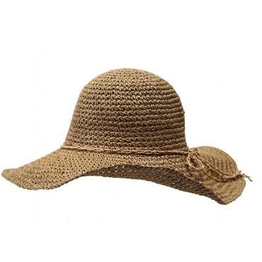 Womens Fashion Summer Straw hat Sun hat Folding Travel Beach Cap - B90MT7LHH