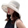 Women's Mesh Sun Hats Summer UV Protection Wide Brim Beach Fishing Cap - B9GFI8PIM