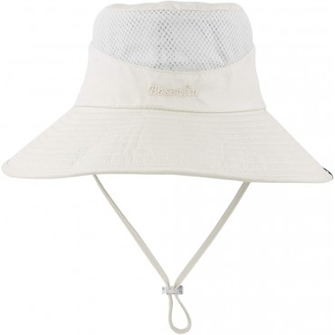Women's Summer Sun Outdoor UV Protection Foldable Mesh Wide Brim Beach Fishing Bucket Hat - BPOHR9A30