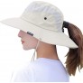Women's Summer Sun Outdoor UV Protection Foldable Mesh Wide Brim Beach Fishing Bucket Hat - BPOHR9A30