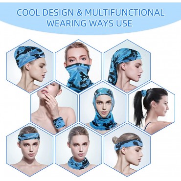 4 Pack Neck Gaiter Face Mask Scarf Masks Bandanas Breathable Outdoor Headwear Balaclavas Cover for Men Women - BIZJ9DOQY