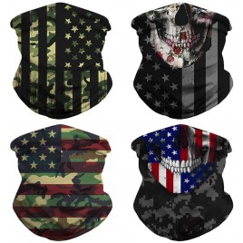 4 Pcs USA Flag Face Masks Headwear Unisex Face Cover Shield Bandanas Balaclavas - BO93Y0F00