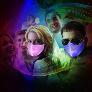 7 Color LED Light Face Mask for Christmas Party Festival Dancing Rave Masquerade Costumes - BOIZKWK0J