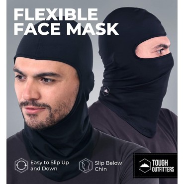 Balaclava Ski Mask Cold Weather Face Mask for Men & Women Windproof Hood Snow Gear for Motorcycle Riding & Winter Sports - B6P5TBP93