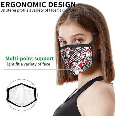 Face Mack Men'S Women'S Face Protective Balaclava Mouth Cover With Windproof Dustproof Adjustable Elastic Strap 5pcs - BT47O4JDW