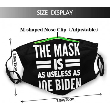 Let's Go Brandon FJB Reusable Face Mask with Filters for Men Women,Small-XX-Large - BRZ9LYFXO