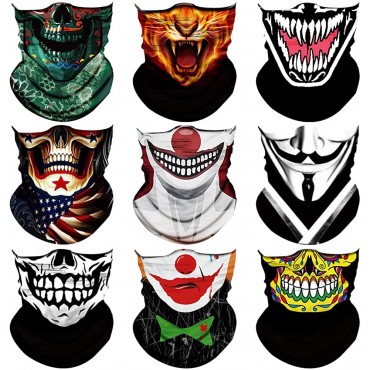 Neck Gaiter Mask,Bandana Gator Face Cover Mask Sun UV Protection,Neck Warmer Balaclava,Tube Face Scarf,Headband for Outdoor - BET0EMDCW