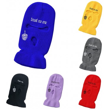Skull Fingers Ski Mask 3 Hole Balaclava Full Face Cover Face Mask Winter Thermal Hat for Skiing Cycling Camping Climbing - BQAF3P7UO