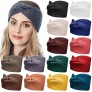 15 Pieces Warm Winter Headband for Women Soft Knit Hair Wrap Ear Warmers Crochet Head Wrap - BEBBTCGTT