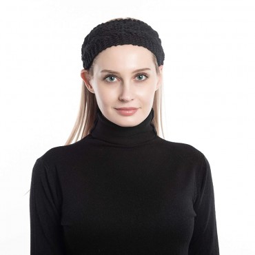 4 Pack Knitted Headbands Winter Headband Ear Warm Crochet Head Wraps for Women Girls 4 Color Pack G - B7V8VHUGZ
