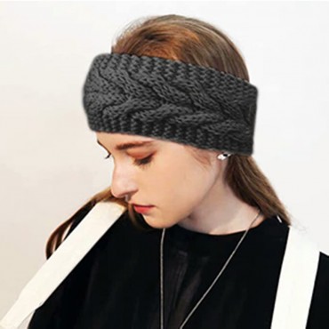 5 Pieces Ear Warmer Headband Women Winter Cable Knit Headband Twist Bowknot Ear Warmers Gifts Stocking Stuffers for Mom - B2XWNUFT4