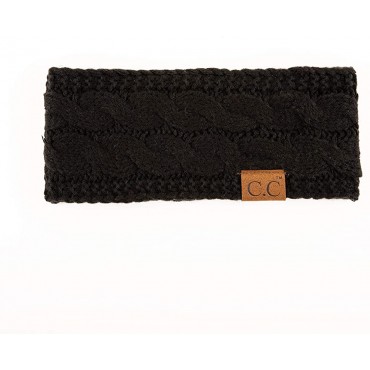 C.C Winter Fuzzy Fleece Lined Thick Knitted Headband Headwrap EarwarmerHW-20HW-33 - BBCROS9P8
