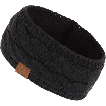 C.C Winter Fuzzy Fleece Lined Thick Knitted Headband Headwrap EarwarmerHW-20HW-33 - BUC2S7IAP