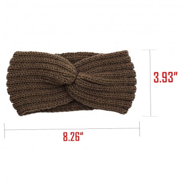 DRESHOW Chunky Headbands for Women Crochet Turban Knitted Ear Warmer - BD0N5TU4X