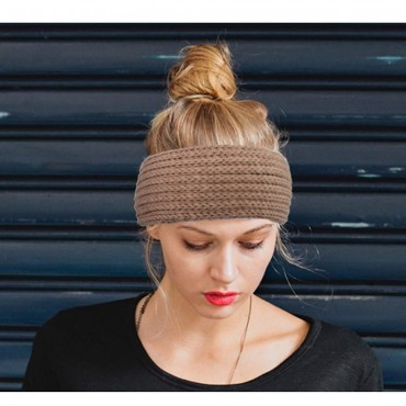 DRESHOW Chunky Headbands for Women Crochet Turban Knitted Ear Warmer - BD0N5TU4X
