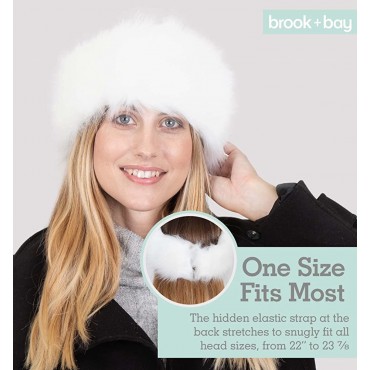 Faux Fur Headband for Winter Furry Headbands for Women Fluffy Headwarmer Furry Crown Earwarmer Headband - BRK6E7VK6