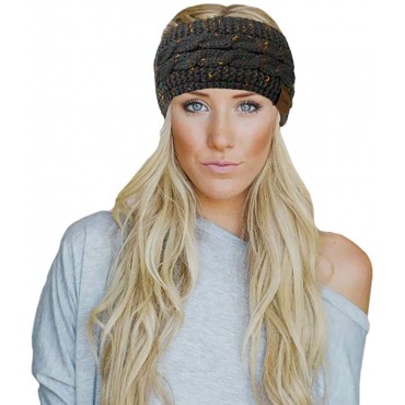 Loritta Womens Ear Warmers Headbands Winter Warm Fuzzy Cable Knit Head Wrap Fleece Lined Gifts - BZ2O8CZL9