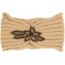 Me Plus Women's Winter Sequin Flower Knitted Headband Ear Warmern - B8YZLHB0M