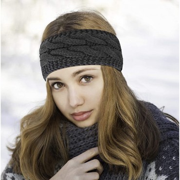 Styla Hair Thick Knit Fleece Lined Winter Headband - BWPB4195V