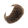 Surell Rex Rabbit Textile Knit Headband Winter Scarf Ear Warmers Luxury Gift Golden Brown - B5XGNBFAY