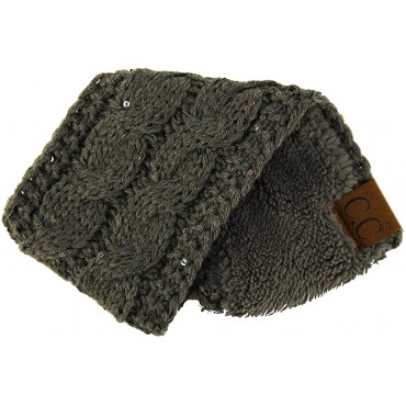 Winter CC Confetti Warm Fuzzy Fleece Lined Thick Knit Headband Headwrap Hat Cap - BMHJ3CM5N