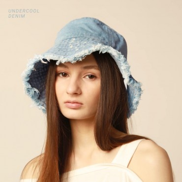 CHOK.LIDS Frayed Bucket Hats for Women Men Unisex Trendy Washed Cotton Floppy Wide Brim Boonie Outdoor Summer Beach Headwear - BEASSXK9A