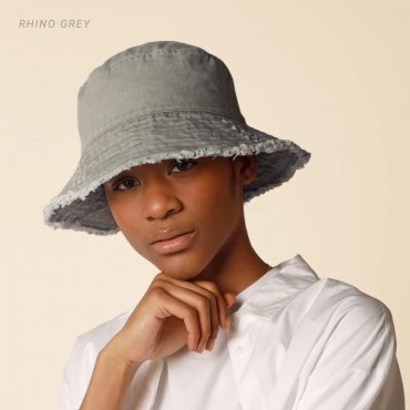 CHOK.LIDS Frayed Bucket Hats for Women Men Unisex Trendy Washed Cotton Floppy Wide Brim Boonie Outdoor Summer Beach Headwear - BEASSXK9A