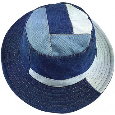 Denim Bucket Hats Unisex Trendy Summer Beach Sun Hats for Women Men Lightweight Packable - BPDITW7PK